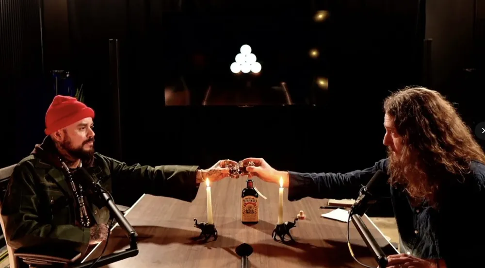Ernest Chapman and Edward Crowe recording The Divine Design Podcast